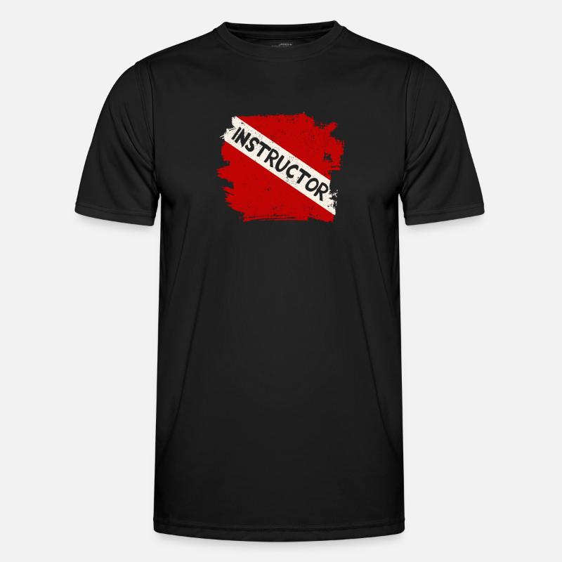 Tauchlehrer Taucher Tieftauchen Divemaster Student - Männer Funktions-T-Shirt - Schwarz