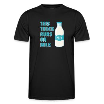 Cow Milk Milk Truck - Men's Functional T-Shirt - black - Front - AI Model Male 178 dark (178cm)