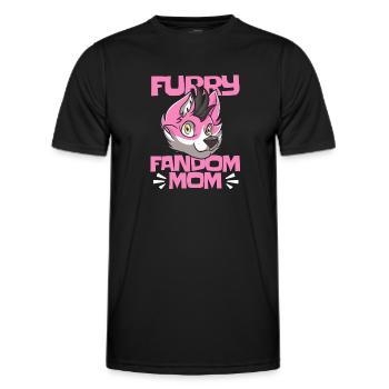 Furry Fandom Fursuits Mom - Men's Functional T-Shirt - black - Front - AI Model Male 178 dark (178cm)