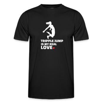 J’adore le triple saut - T-shirt sport Homme - noir - Devant - AI Model Male 178 dark (178cm)