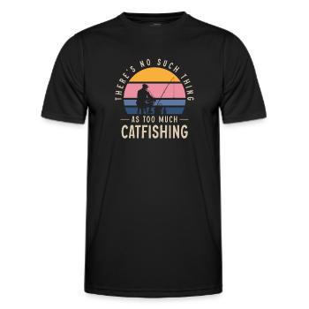Catfish Fishing Catfish Anglers - Men's Functional T-Shirt - black - Front - AI Model Male 178 dark (178cm)