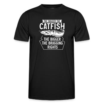 Catfish Fishing Catfish Anglers - Men's Functional T-Shirt - black - Front - AI Model Male 178 dark (178cm)