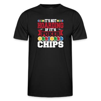 Aces Spades Flop Ce n’est pas de la thésaurisation si c’est du poker C - T-shirt sport Homme - noir - Devant - AI Model Male 178 dark (178cm)
