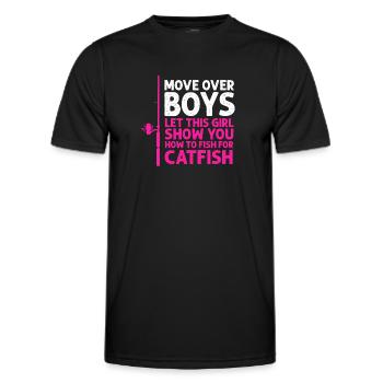 Catfish Fishing Catfish Anglers - Men's Functional T-Shirt - black - Front - AI Model Male 178 dark (178cm)