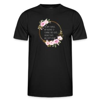 Wie eine Ninja-Hausfrau - Männer Funktions-T-Shirt - Schwarz - Vorne - AI Model Male 178 dark (178cm)