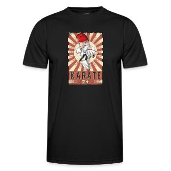 Karate - Männer Funktions-T-Shirt - Schwarz - Vorne - AI Model Male 178 dark (178cm)