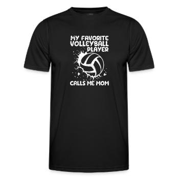 My favorite volleyball player calls me mom - Men's Functional T-Shirt - black - Front - AI Model Male 178 dark (178cm)