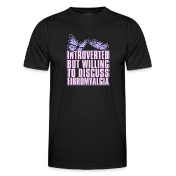 Fibromyalgie Rheuma Schmetterling - Männer Funktions-T-Shirt - Schwarz - Vorne - AI Model Male 178 dark (178cm)