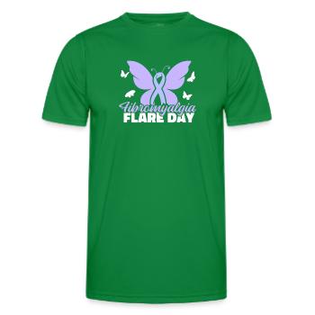 Fibromyalgia rheumatism butterfly - Men's Functional T-Shirt - kelly green - Front - AI Model Male 178 dark (178cm)