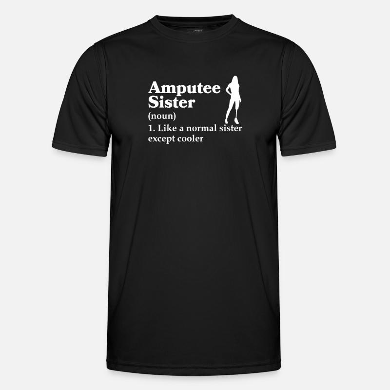 Amputated Leg Prosthesis Gift - Men's Functional T-Shirt - black