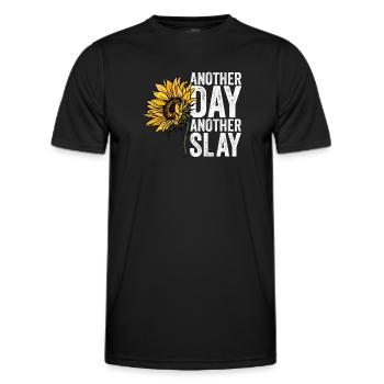 Another Day Another Slay Motivational - Men's Functional T-Shirt - black - Front - AI Model Male 178 dark (178cm)