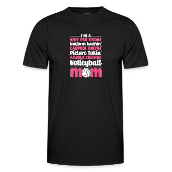 Volleyball Mom Team Athlete Coach Fan - Men's Functional T-Shirt - black - Front - AI Model Male 178 dark (178cm)