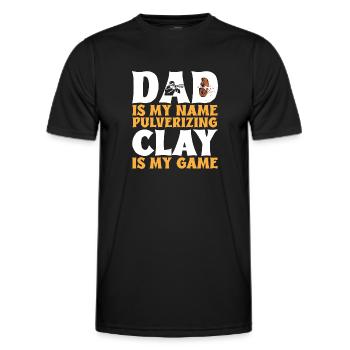 Trapschießen Skeet Tontaubenschießen - Männer Funktions-T-Shirt - Schwarz - Vorne - AI Model Male 178 dark (178cm)