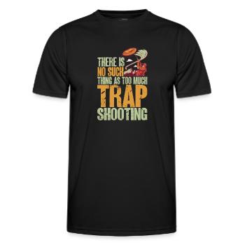 Trapschießen Skeet Tontaubenschießen - Männer Funktions-T-Shirt - Schwarz - Vorne - AI Model Male 178 dark (178cm)