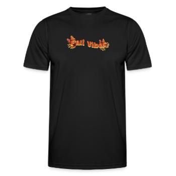 Hallo Herbst Vibes Saison Falling Autumn Leaves - Männer Funktions-T-Shirt - Schwarz - Vorne - AI Model Male 178 dark (178cm)