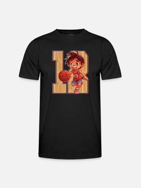 Basketbal verjaardag - 12 jaar oude jongen - - Functioneel T-shirt voor mannen - zwart