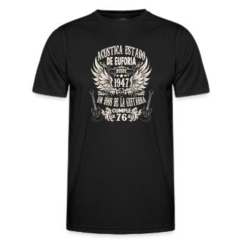 Frase de Cumpleaños para Guitarristas vintage - T-shirt sport Homme - noir - Devant - AI Model Male 178 dark (178cm)