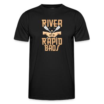 Rafting Bruder Wildwasser Rafting - Männer Funktions-T-Shirt - Schwarz - Vorne - AI Model Male 178 dark (178cm)