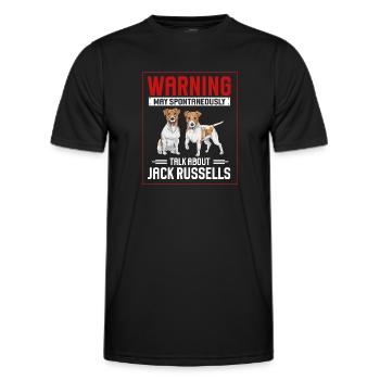 Jack Russell Terrier - T-shirt sport Homme - noir - Devant - AI Model Male 178 dark (178cm)