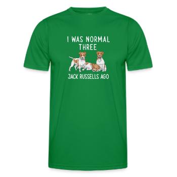 Jack Russell Terrier - T-shirt sport Homme - vert - Devant - AI Model Male 178 dark (178cm)