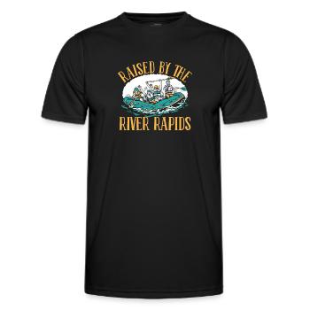 Rafting Erzogen Wildwasser Rafting - Männer Funktions-T-Shirt - Schwarz - Vorne - AI Model Male 178 dark (178cm)