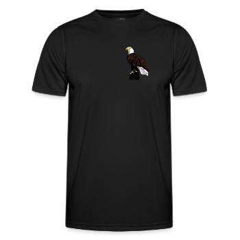 Eagle - Men's Functional T-Shirt - black - Front - AI Model Male 178 dark (178cm)