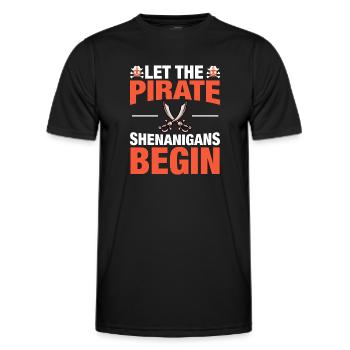 Piraten - Spielereien Crossbones Freebooter - Men's Functional T-Shirt - black - Front - AI Model Male 178 dark (178cm)