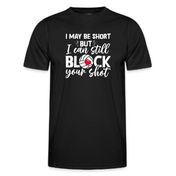 Ich kann deinen Schuss blocken Beachvolleyball - Männer Funktions-T-Shirt - Schwarz - Vorne - AI Model Male 178 dark (178cm)