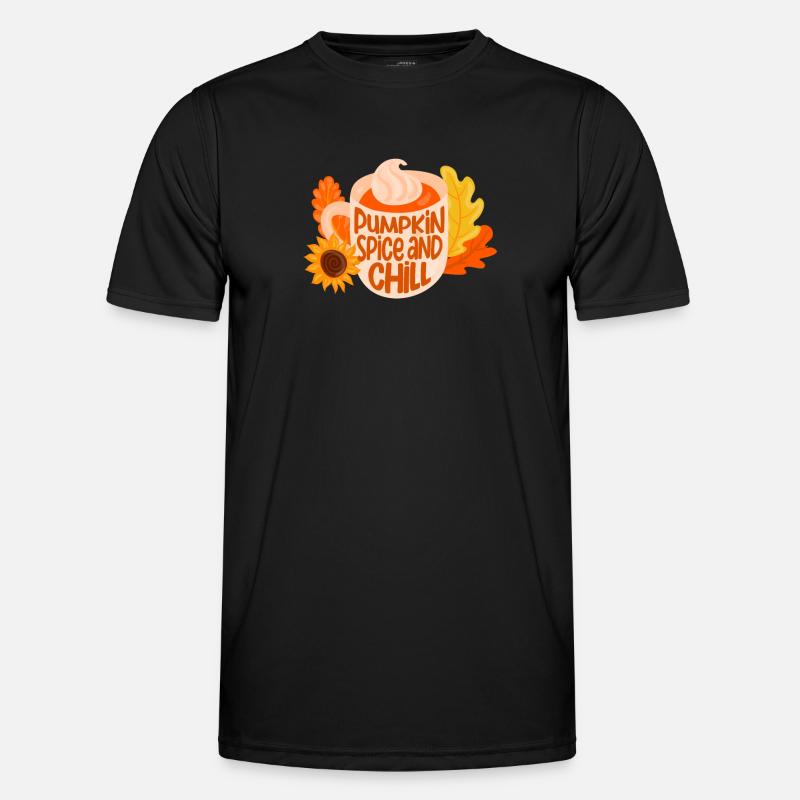 Pumpkin Spice And Chill Cute Fall Latte Mug Coffee Männer Funktions-T-Shirt