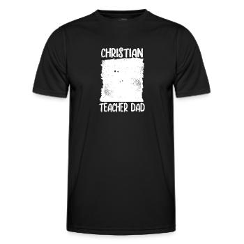 Professeur d’éducation religieuse Père d’éducation religieuse - T-shirt sport Homme - noir - Devant - AI Model Male 178 dark (178cm)