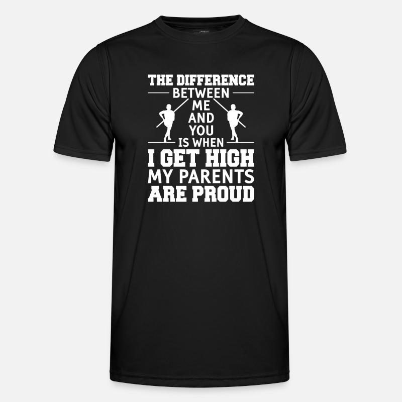 Stabhochsprung Stabspringer Leichtathletik - Männer Funktions-T-Shirt - Schwarz