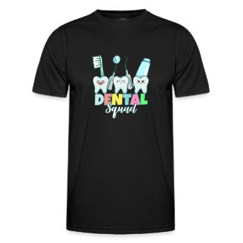 Zahn Zähne Zahnarzt Zahnmedizinische Angestellte - Männer Funktions-T-Shirt - Schwarz - Vorne - AI Model Male 178 dark (178cm)