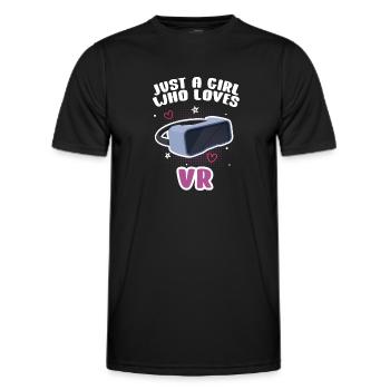 Virtual Reality VR Geschenk - Männer Funktions-T-Shirt - Schwarz - Vorne - AI Model Male 178 dark (178cm)
