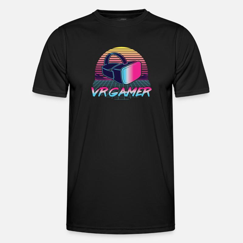 Virtual Reality VR Geschenk - Männer Funktions-T-Shirt - Schwarz