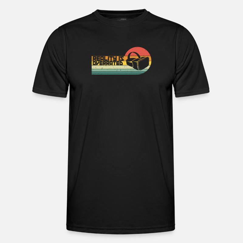 Virtual Reality VR Geschenk - Männer Funktions-T-Shirt - Schwarz