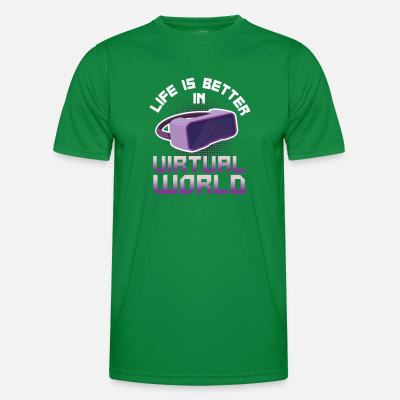 Virtual Reality VR Geschenk Männer Funktions-T-Shirt
