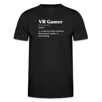 Virtual Reality VR Geschenk - Männer Funktions-T-Shirt - Schwarz - Vorne - AI Model Male 178 dark (178cm)