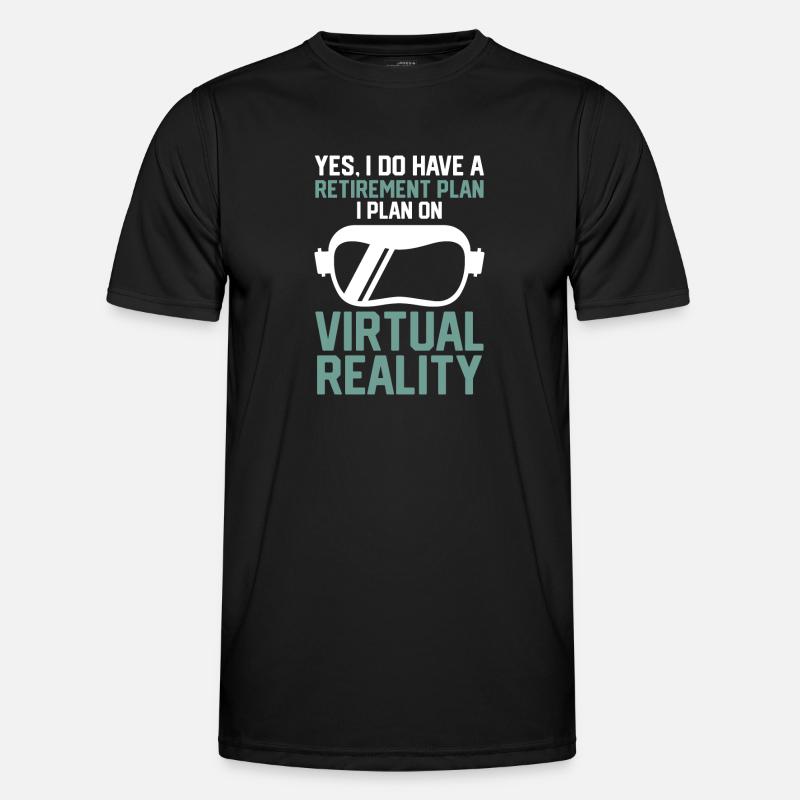 Virtual Reality VR Geschenk - Männer Funktions-T-Shirt - Schwarz