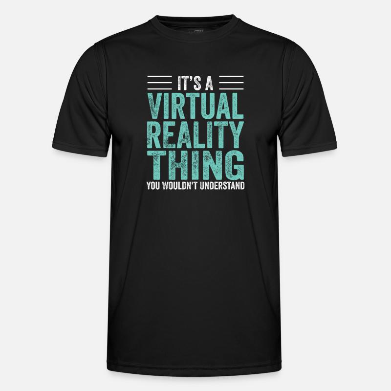 Virtual Reality VR Geschenk Männer Funktions-T-Shirt