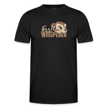 Putois furet mignon - T-shirt sport Homme - noir - Devant - AI Model Male 178 dark (178cm)