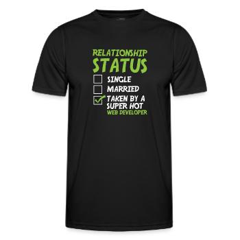 Développeur Web Développeur Web Drôle - T-shirt sport Homme - noir - Devant - AI Model Male 178 dark (178cm)