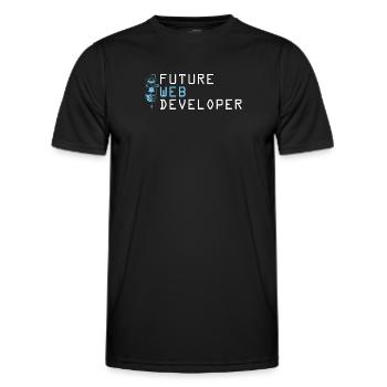 Développeur Web Développeur Web - T-shirt sport Homme - noir - Devant - AI Model Male 178 dark (178cm)