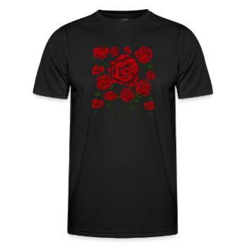 Fleurs Jardin botanique Roses Cadeau Botanique - T-shirt sport Homme - noir - Devant - AI Model Male 178 dark (178cm)