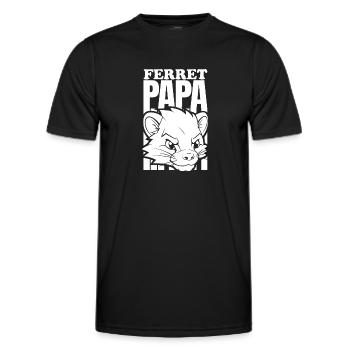 Papa putois furet - T-shirt sport Homme - noir - Devant - AI Model Male 178 dark (178cm)