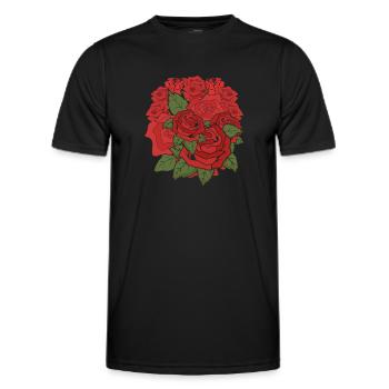 Jardin botanique Roses Jardinier Cadeau Botanique - T-shirt sport Homme - noir - Devant - AI Model Male 178 dark (178cm)