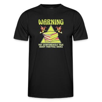 Livre, Rat de bibliothèque, Rat de bibliothèque, Fée du livre - T-shirt sport Homme - noir - Devant - AI Model Male 178 dark (178cm)