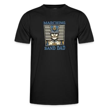 Fan train marching band dad - Men's Functional T-Shirt - black - Front - AI Model Male 178 dark (178cm)
