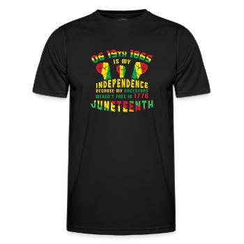Independence Celebrate Juneteenth Black History - Männer Funktions-T-Shirt - Schwarz - Vorne - AI Model Male 178 dark (178cm)