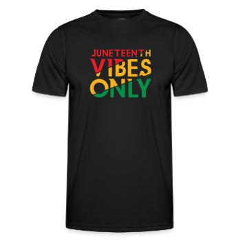 Celebrate Juneteenth Vibes Black History - Männer Funktions-T-Shirt - Schwarz - Vorne - AI Model Male 178 dark (178cm)