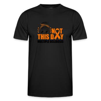 Mme Not Today - Sclérose en plaques - T-shirt sport Homme - noir - Devant - AI Model Male 178 dark (178cm)